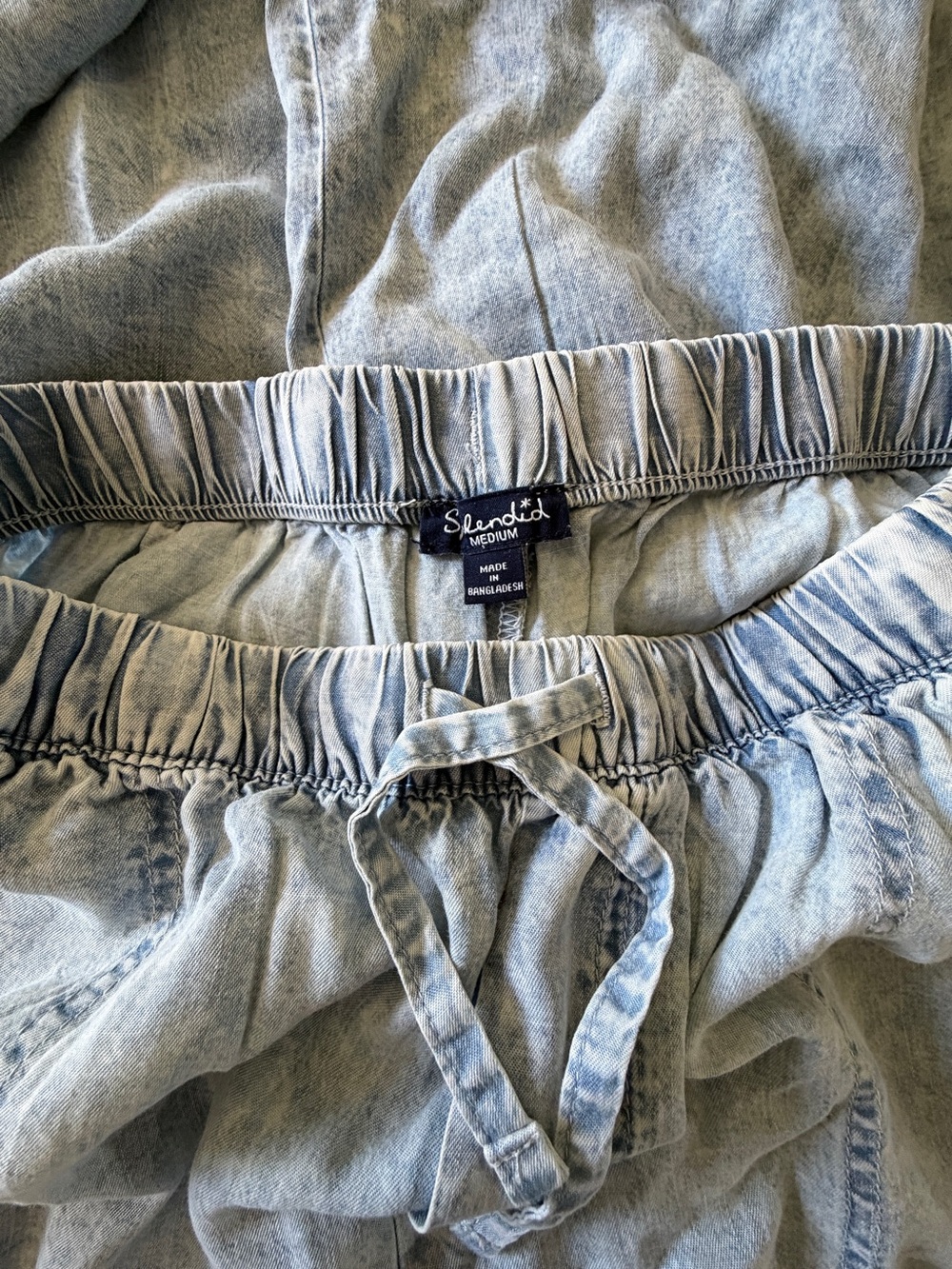 Splendid Faded Light Blue Denim Jogger Pants - Picture 4 of 4